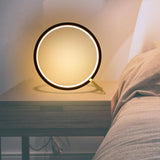 Maxbell Minimalism Round Table Lamp Nightstand Lamps for Breastfeeding Home Decor Black
