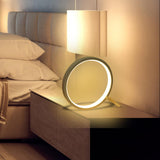 Maxbell Minimalism Round Table Lamp Nightstand Lamps for Breastfeeding Home Decor White