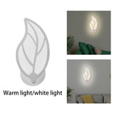 Maxbell LED Wall Sconce Bedside Reading Light Leaves Shaped Wall Lamp for Home Warm Light