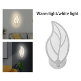 Maxbell LED Wall Sconce Bedside Reading Light Leaves Shaped Wall Lamp for Home Warm Light