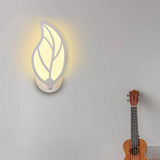 Maxbell LED Wall Sconce Bedside Reading Light Leaves Shaped Wall Lamp for Home Warm Light