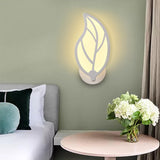 Maxbell LED Wall Sconce Bedside Reading Light Leaves Shaped Wall Lamp for Home Warm Light
