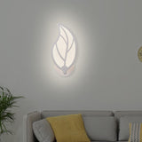 Maxbell LED Wall Sconce Bedside Reading Light Leaves Shaped Wall Lamp for Home White Light