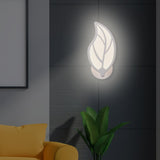 Maxbell LED Wall Sconce Bedside Reading Light Leaves Shaped Wall Lamp for Home White Light