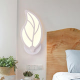 Maxbell LED Wall Sconce Bedside Reading Light Leaves Shaped Wall Lamp for Home White Light
