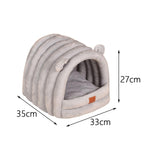 Maxbell Warm Pet House Dog Tent Cushion Nest Cave Cat Bed for Doggy Puppy Sleeping Gray Blue