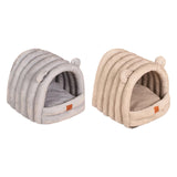 Maxbell Warm Pet House Dog Tent Cushion Nest Cave Cat Bed for Doggy Puppy Sleeping Gray Blue