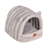 Maxbell Warm Pet House Dog Tent Cushion Nest Cave Cat Bed for Doggy Puppy Sleeping Gray Blue