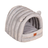 Maxbell Warm Pet House Dog Tent Cushion Nest Cave Cat Bed for Doggy Puppy Sleeping Gray Blue