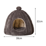 Maxbell Cute Pet Cat Bed Cat House Dog Sleeping Bed Puppy Kennel Anti Slip Bottom Dark Gray S