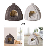 Maxbell Cute Pet Cat Bed Cat House Dog Sleeping Bed Puppy Kennel Anti Slip Bottom Dark Gray S