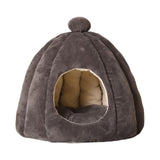 Maxbell Cute Pet Cat Bed Cat House Dog Sleeping Bed Puppy Kennel Anti Slip Bottom Dark Gray S