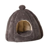 Maxbell Cute Pet Cat Bed Cat House Dog Sleeping Bed Puppy Kennel Anti Slip Bottom Dark Gray S