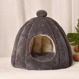 Maxbell Cute Pet Cat Bed Cat House Dog Sleeping Bed Puppy Kennel Anti Slip Bottom Dark Gray S