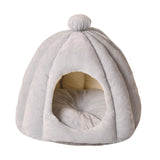 Maxbell Cute Pet Cat Bed Cat House Dog Sleeping Bed Puppy Kennel Anti Slip Bottom Light Gray S