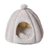 Maxbell Cute Pet Cat Bed Cat House Dog Sleeping Bed Puppy Kennel Anti Slip Bottom Light Gray S