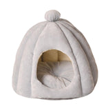 Maxbell Cute Pet Cat Bed Cat House Dog Sleeping Bed Puppy Kennel Anti Slip Bottom Light Gray M