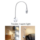 Maxbell LED Wall Mount Sconce Lamp Flexible Wall Lamp Lighting Fixture for Office Three Colors