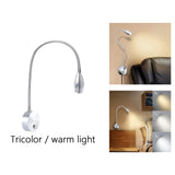 Maxbell LED Wall Mount Sconce Lamp Flexible Wall Lamp Lighting Fixture for Office Three Colors