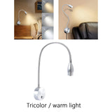Maxbell LED Wall Mount Sconce Lamp Flexible Wall Lamp Lighting Fixture for Office Three Colors
