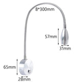 Maxbell LED Wall Mount Sconce Lamp Flexible Wall Lamp Lighting Fixture for Office Warm Light