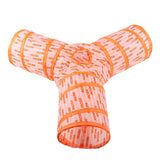 Maxbell Cat Foldable Tunnel Toy for Bunny Kitten Small Animal Play Tunnel Durable Y Shape
