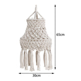 Maxbell Macrame Lamp Shade Chandelier Lampshade Bohemian for Living Room Hotel