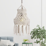 Maxbell Macrame Lamp Shade Chandelier Lampshade Bohemian for Living Room Hotel