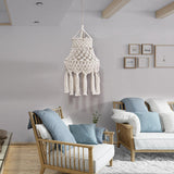 Maxbell Macrame Lamp Shade Chandelier Lampshade Bohemian for Living Room Hotel