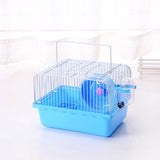 Maxbell Hamster Cage Small with Running Wheel for Small Animal Pet Supplies Pet Toy Blue