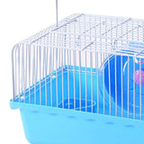 Maxbell Hamster Cage Small with Running Wheel for Small Animal Pet Supplies Pet Toy Blue
