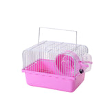 Maxbell Hamster Cage Small with Running Wheel for Small Animal Pet Supplies Pet Toy Pink