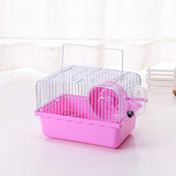 Maxbell Hamster Cage Small with Running Wheel for Small Animal Pet Supplies Pet Toy Pink