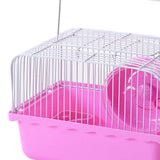 Maxbell Hamster Cage Small with Running Wheel for Small Animal Pet Supplies Pet Toy Pink