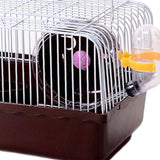 Maxbell Hamster Cage Small with Running Wheel for Small Animal Pet Supplies Pet Toy Brown