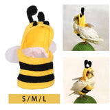 Maxbell Bird Clothes Bee Shaped Photo Prop Bird Accessories Hoodie for Xmas Birthday S