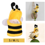 Maxbell Bird Clothes Bee Shaped Photo Prop Bird Accessories Hoodie for Xmas Birthday S