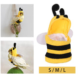 Maxbell Bird Clothes Bee Shaped Photo Prop Bird Accessories Hoodie for Xmas Birthday S