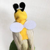 Maxbell Bird Clothes Bee Shaped Photo Prop Bird Accessories Hoodie for Xmas Birthday S