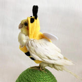 Maxbell Bird Clothes Bee Shaped Photo Prop Bird Accessories Hoodie for Xmas Birthday S