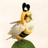 Maxbell Bird Clothes Bee Shaped Photo Prop Bird Accessories Hoodie for Xmas Birthday S