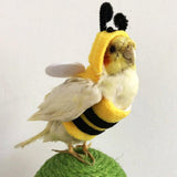 Maxbell Bird Clothes Bee Shaped Photo Prop Bird Accessories Hoodie for Xmas Birthday L