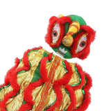 Maxbell Pet Costume Coat Hoodies Soft Lion Dance Clothes for Stage Performance Red Medium