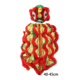 Maxbell Pet Costume Coat Hoodies Soft Lion Dance Clothes for Stage Performance Red XL