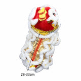 Maxbell Pet Costume Coat Hoodies Soft Lion Dance Clothes for Stage Performance White Medium