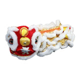 Maxbell Pet Costume Coat Hoodies Soft Lion Dance Clothes for Stage Performance White Medium