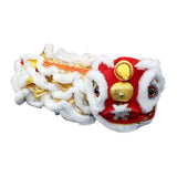 Maxbell Pet Costume Coat Hoodies Soft Lion Dance Clothes for Stage Performance White Medium