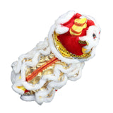 Maxbell Pet Costume Coat Hoodies Soft Lion Dance Clothes for Stage Performance White Large