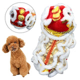 Maxbell Pet Costume Coat Hoodies Soft Lion Dance Clothes for Stage Performance White XL