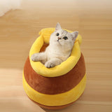 Maxbell Honey Pot Pet Cat Bed Puppy Kennel Removable Cushion Nest Anti Slip Bottom